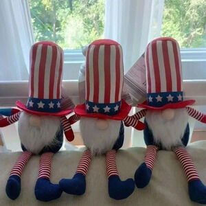 ONE weighted 4th of July decor home gnome Huntington House cottage star red